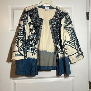 Chico’s size 3 stylish blazer 3/4 length sleeves
